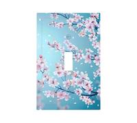 Mexpekil Cherry Blossom Tree Light Switch Cover 1 Gang Single Toggle Outlet Cover Decorative Wall Plate for Home Office
