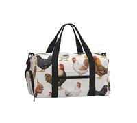 Mexpekil Chickens Egg Gym Bag with Shoe Compartment Waterproof Duffel Bag Large Overnight Weekend Bags Travel Holdall for Women Men Teens
