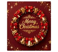 Mexpekil Christmas Red Bell Wreath Dishwasher Magnet Cover 21x26Inch Decorative Dish Washer Sticker for Front Door Waterproof Kitchen Appliance Panel Magnetic Decal