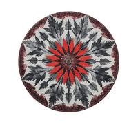 Mexpekil Circular Star Fall Leaf Mouse Pad with Non-Slip Rubber Base Gaming Mouse Mat Small Round Mousepad with Stitched Edg Desk Accessories for Working Gaming 8 Inch