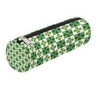 Mexpekil Clover Grid Pencil Case School Supplies Pouch Bag for Girls Boys Teenagers, Women Makeup Brush Bag