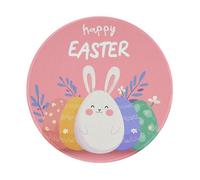 Mexpekil Color Easter Eggs Bunny Mouse Pad with Non-Slip Rubber Base Gaming Mouse Mat Small Round Mousepad with Stitched Edg Desk Accessories for Working Gaming 8 Inch