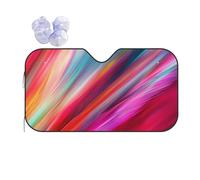 Mexpekil Colorful Abstract Pattern Car Windscreen Sunshade 130x70cm Sun Visor for Cars Heat Protection Car Front Windshield Sunshade Foldable Sun Shield for SUV Van Truck