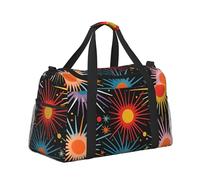 Mexpekil Colorful Art Sun Duffel Bag Large Carry On Hand Luggage Bags Waterproof Weekender Bags Foldable Tote Bag for Travel Sports Gym Dance