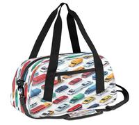 Mexpekil Colorful Cars Trucks Pattern Kids Duffle Bag Boys Girls Teens Travel Sports Duffel Bags Holdall Overnight Weekender Dance Bag