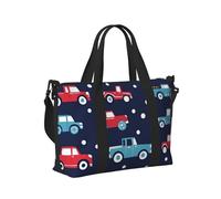 Mexpekil Colorful Cars Trucks Travel Duffel Bag Waterproof Sports Gym Bag Large Weekend Overnight Bags for Women Men Foldable Carry On Luggage Tote Bag for Flight