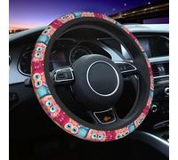 Mexpekil Colorful Cute Owl Steering Wheel Covers Universal Car Steering Wheel Cover Anti-Slip Steering Wheel Protective Cover Decorative Car Accessories fit Most Cars (38cm/15inch) 1 Pack
