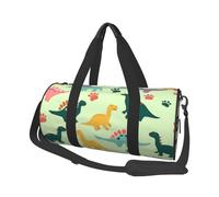 Mexpekil Colorful Dinosaurs Footprints Foldable Gym Bag Carry On Travel Duffle Bags Waterproof Woman Men Hand Luggage Bag Large Weekend Overnight Bags for Sports Dance with Removable Strap
