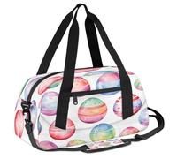 Mexpekil Colorful Easter Eggs Print Kids Duffle Bag Boys Girls Teens Travel Sports Duffel Bags Holdall Overnight Weekender Dance Bag