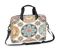 Mexpekil Colorful Geometric Mandala Laptop Case Bag Sleeve 13-16 in Messenger Computer Bag Briefcase for Women Men Laptop