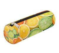 Mexpekil Colorful Grapefruit Slices Pencil Case for Girls Boys Stationery Pouch Organiser Small School Supply Bag for Students Office