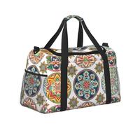 Mexpekil Colorful Mandala Geometric Duffel Bag Large Carry On Hand Luggage Bags Waterproof Weekender Bags Foldable Tote Bag for Travel Sports Gym Dance