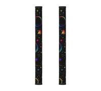 Mexpekil Colorful Moon Star Circles 2PCS Refrigerator Handle Cover