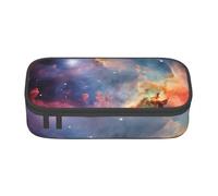 Mexpekil Colorful Nebula Galaxy Pencil Case for Girls Boys Pencil Bag Stationery Organiser with Compartments School Supply Bag for Students Office
