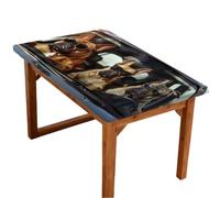 Mexpekil Cool Dogs In The Car 4FT Rectangle Fitted Table Cover