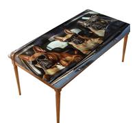 Mexpekil Cool Dogs In The Car 5FT Rectangle Fitted Table Cover