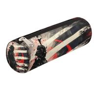 Mexpekil Cool Japanese Samurai Pencil Case for Girls Boys Stationery Pouch Organiser Small School Supply Bag for Students Office
