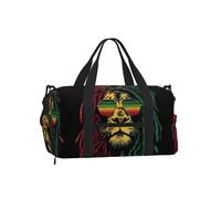 Mexpekil Cool Lion Africa Gym Bag with Shoe Compartment Waterproof Duffel Bag Large Overnight Weekend Bags Travel Holdall for Women Men Teens