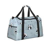 Mexpekil Cute Panda Pattern Duffel Bag Large Carry On Hand Luggage Bags Waterproof Weekender Bags Foldable Tote Bag for Travel Sports Gym Dance