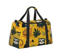 Mexpekil Cute Sloths Toucans Tigers Duffel Bag Large Carry On Hand Luggage Bags Waterproof Weekender Bags Foldable Tote Bag for Travel Sports Gym Dance