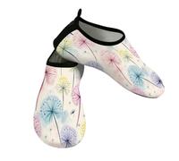 Mexpekil Dandelions Art Beach Water Shoes Women Men Non-Slip Barefoot Swim Shoes Quick Dry Aqua Socks Breathable Water Socks for Pool Surf (6-6.5)