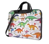 Mexpekil Dinosaurs in Various Laptop Bag for Women Men 13 Inch Portable Laptop Case Sleeve with Shoulder Strap Computer Carrying Case Messenger Bags for Business Travel College