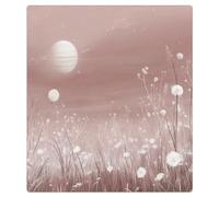 Mexpekil Dishwasher Magnet Cover 21x26 in, White Wildflowers On A Pink Background Waterproof Decorative Magnetic Dishwasher Cover Sticker for Kitchen Appliances Decor