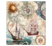 Mexpekil Dishwasher Magnet Cover Decorative, Nautical Clipper Ship Waterproof Dishwasher Panel Decal Refrigerator Magnets for Home Kitchen Decor, 21x26inch