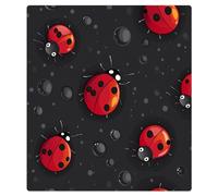 Mexpekil Dishwasher Magnet Cover for Door Front, Black Polka Dot Ladybug Reusable Decorative Panel for Dishwasher, Refrigerator, 21x26 Inch