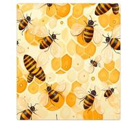 Mexpekil Dishwasher Magnet Cover for Door Front, Cute Bee Honeycombs Reusable Decorative Panel for Dishwasher, Refrigerator, 21x26 Inch