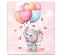 Mexpekil Dishwasher Magnet Cover for Door Front, Cute Elephant Catch Balloon Reusable Decorative Panel for Dishwasher, Refrigerator, 21x26 Inch