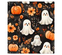 Mexpekil Dishwasher Magnet Cover for Door Front, Cute Little Ghosts And Pumpkins Reusable Decorative Panel for Dishwasher, Refrigerator, 21x26 Inch