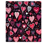 Mexpekil Dishwasher Magnet Cover for Door Front, Different Red Heart Reusable Decorative Panel for Dishwasher, Refrigerator, 21x26 Inch