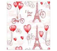 Mexpekil Dishwasher Magnet Cover for Door Front, Love Eiffel Tower Reusable Decorative Panel for Dishwasher, Refrigerator, 21x26 Inch