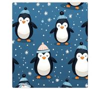 Mexpekil Dishwasher Magnet Cover for Door Front, Reusable Decorative Panel for Dishwasher, Refrigerator, 21x26 Inch, Cute Penguin Snowflakes