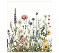 Mexpekil Dishwasher Magnet Cover for Door Front, Vintage Wildflowers Reusable Decorative Panel for Dishwasher, Refrigerator, 21x26 Inch