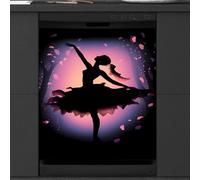 Mexpekil Dishwasher Magnetic Cover, Ballet Beauty in the Forest Magnetic Dishwasher Sticker Cover, 66 X 53 Magnetic Cover for Kitchen Dishwasher Art