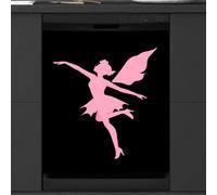Mexpekil Dishwasher Magnetic Cover, Ballet Dancing Elf Beauty Pink Magnetic Dishwasher Sticker Cover, 66 X 53 Magnetic Cover for Kitchen Dishwasher Art