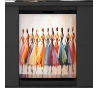 Mexpekil Dishwasher Magnetic Cover, Beautiful Women Dancing Ballet on Stage Magnetic Dishwasher Sticker Cover, 66 X 53 Magnetic Cover for Kitchen Dishwasher Art