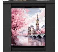Mexpekil Dishwasher Magnetic Cover, British Flag Big Ben Magnetic Dishwasher Sticker Cover Magnetic Cover for Dishwasher Kitchen Art Decor