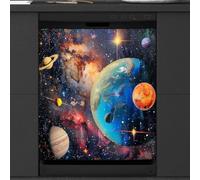 Mexpekil Dishwasher Magnetic Cover, Earth Universe Planet Mars Space Magnetic Dishwasher Sticker Cover Magnetic Cover for Dishwasher Kitchen Art Decor