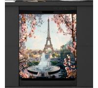 Mexpekil Dishwasher Magnetic Cover, Paris Eiffel Tower Prague Square Magnetic Dishwasher Sticker Cover Magnetic Cover for Dishwasher Kitchen Art Decor