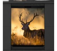 Mexpekil Dishwasher Magnetic Cover, Reindeer In The Wilderness Magnetic Dishwasher Sticker Cover Magnetic Cover for Dishwasher Kitchen Art Decor