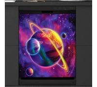 Mexpekil Dishwasher Magnetic Cover, Universe Planet Space Abstraction Magnetic Dishwasher Sticker Cover, 66 X 53 Magnetic Cover for Kitchen Dishwasher Art