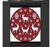 Mexpekil Dishwasher Magnetic Cover, Winter Wonderland Design Magnetic Dishwasher Sticker Cover Magnetic Cover for Dishwasher Kitchen Art Decor