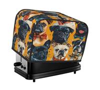 Mexpekil Dog French Bulldog Pattern Toaster Cover 2 Slice Bread Maker Cover Waterproof Kitchen Small Appliance Dust-Proof Covers Toaster Oven Protection, Women Gift