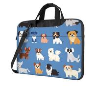 Mexpekil Dog Various Breeds Laptop Bag for Women Men 13 Inch Portable Laptop Case Sleeve with Shoulder Strap Computer Carrying Case Messenger Bags for Business Travel College