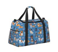 Mexpekil Dogs Various Breeds Duffel Bag Large Carry On Hand Luggage Bags Waterproof Weekender Bags Foldable Tote Bag for Travel Sports Gym Dance