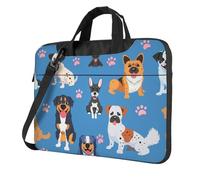Mexpekil Dogs Various Breeds Laptop Bag for Women Men 13 Inch Portable Laptop Case Sleeve with Shoulder Strap Computer Carrying Case Messenger Bags for Business Travel College
