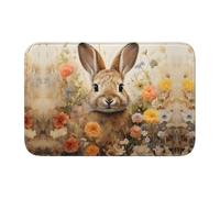 Mexpekil Door Mat Cute Rabbit Front Doormat for Outside Entrance Patio Porch, Bunny Floor Mat Entrance for Indoor Bedroom Bathroom Kitchen Home Decorative